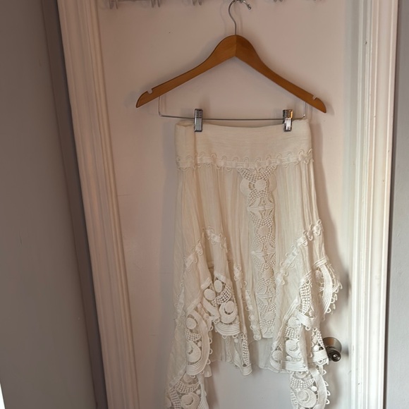 Chloe Dresses & Skirts - Chloé Cream Lace Midi Skirt